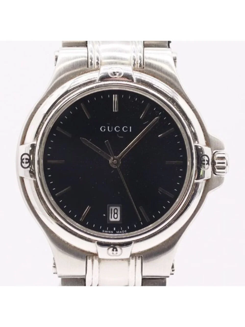 Gucci M Date Black Dial Watch